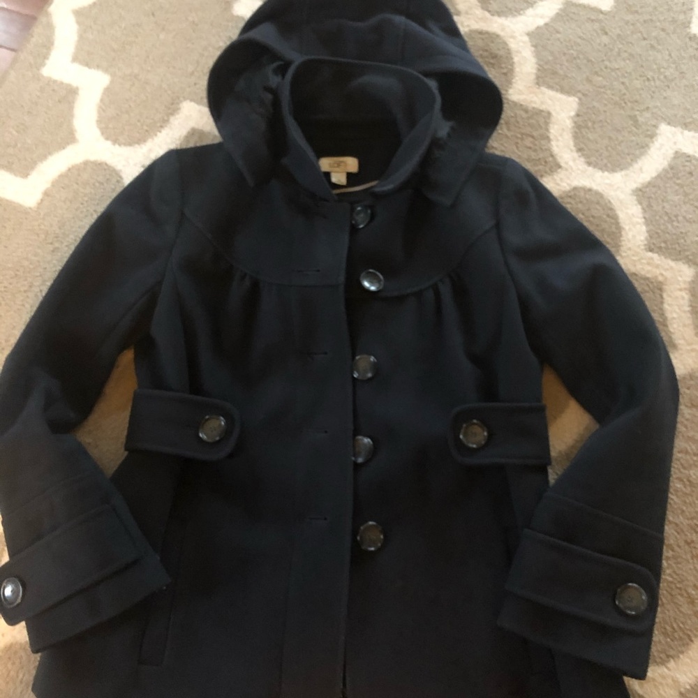 Navy blue hooded jacket